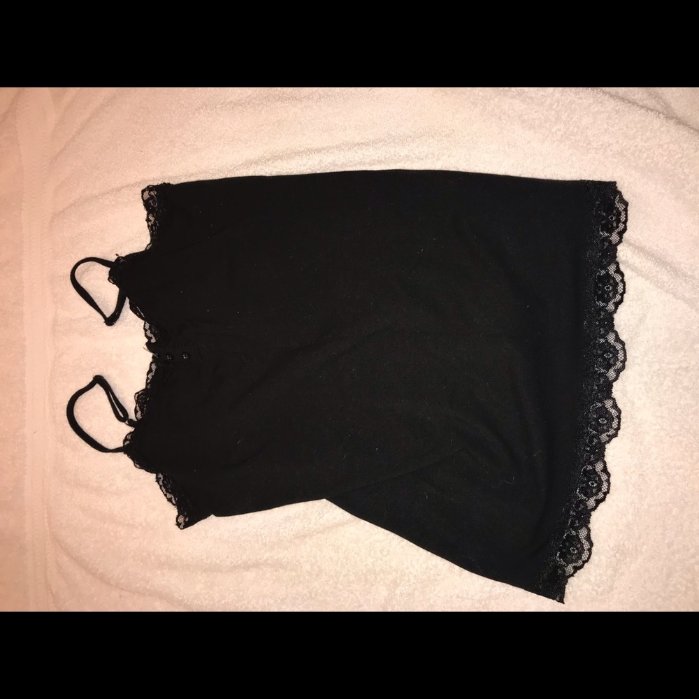 Black tank with shelf bra